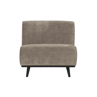 Statement fauteuil platte brede rib clay